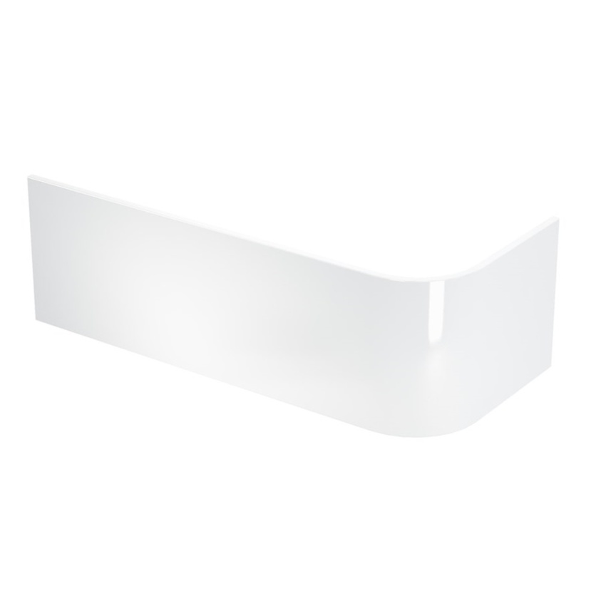 Product cut out image Britton Viride 1700mm x 750mm Offset J Shaped Acrylic Bath Panel R40